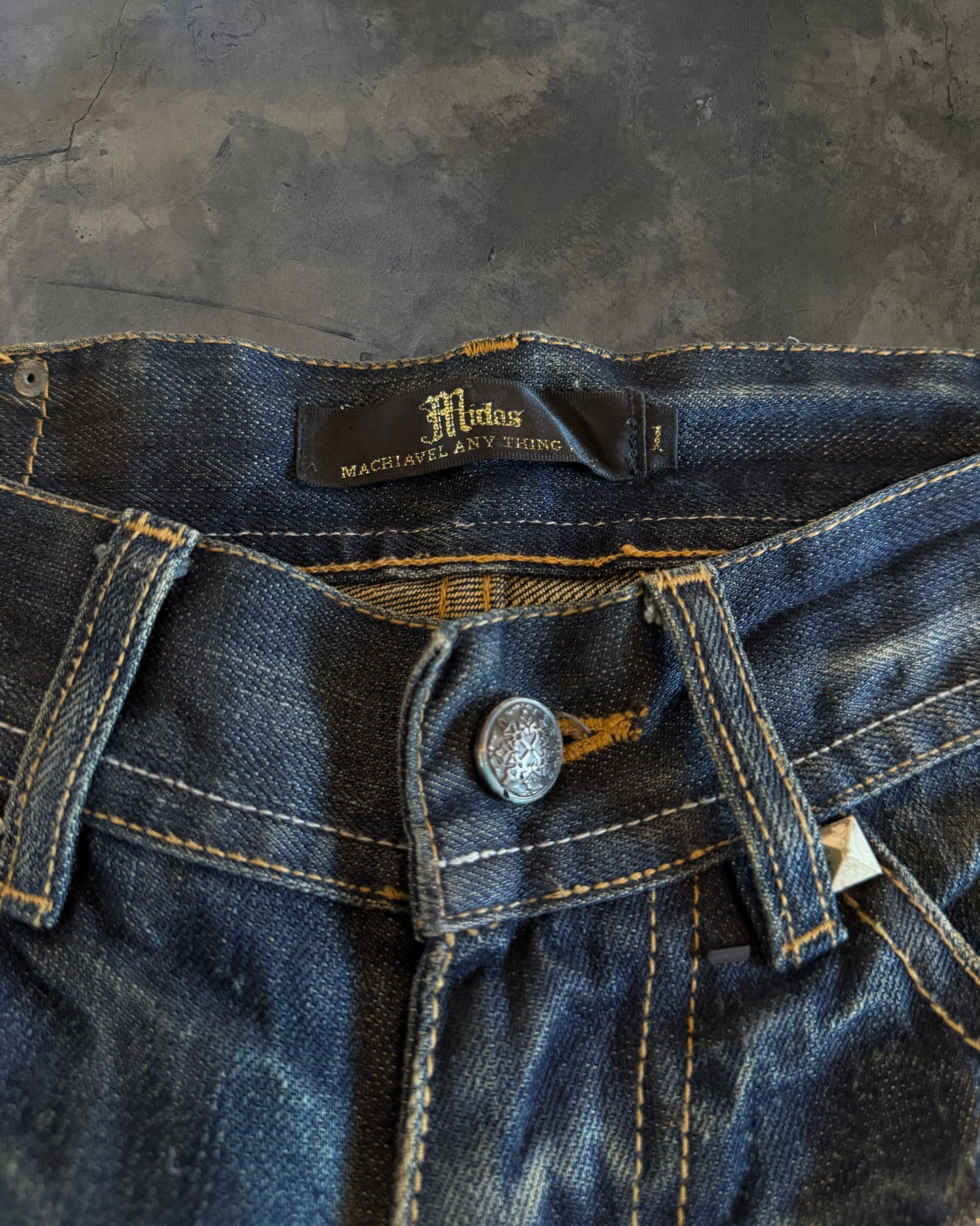MIDAS BOOTCUT GLITTER DISTRESSED JEANS