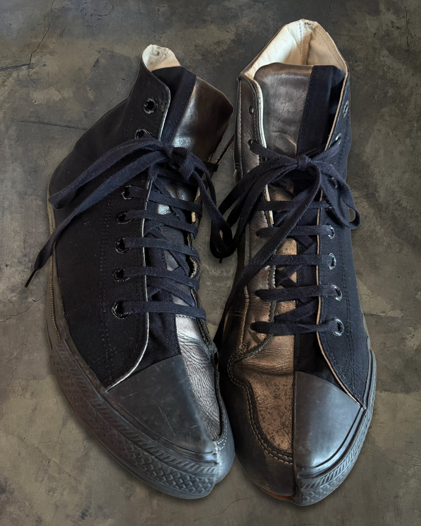MAISON MIHARA YASUHIRO TWO TONE HIGH TOPS