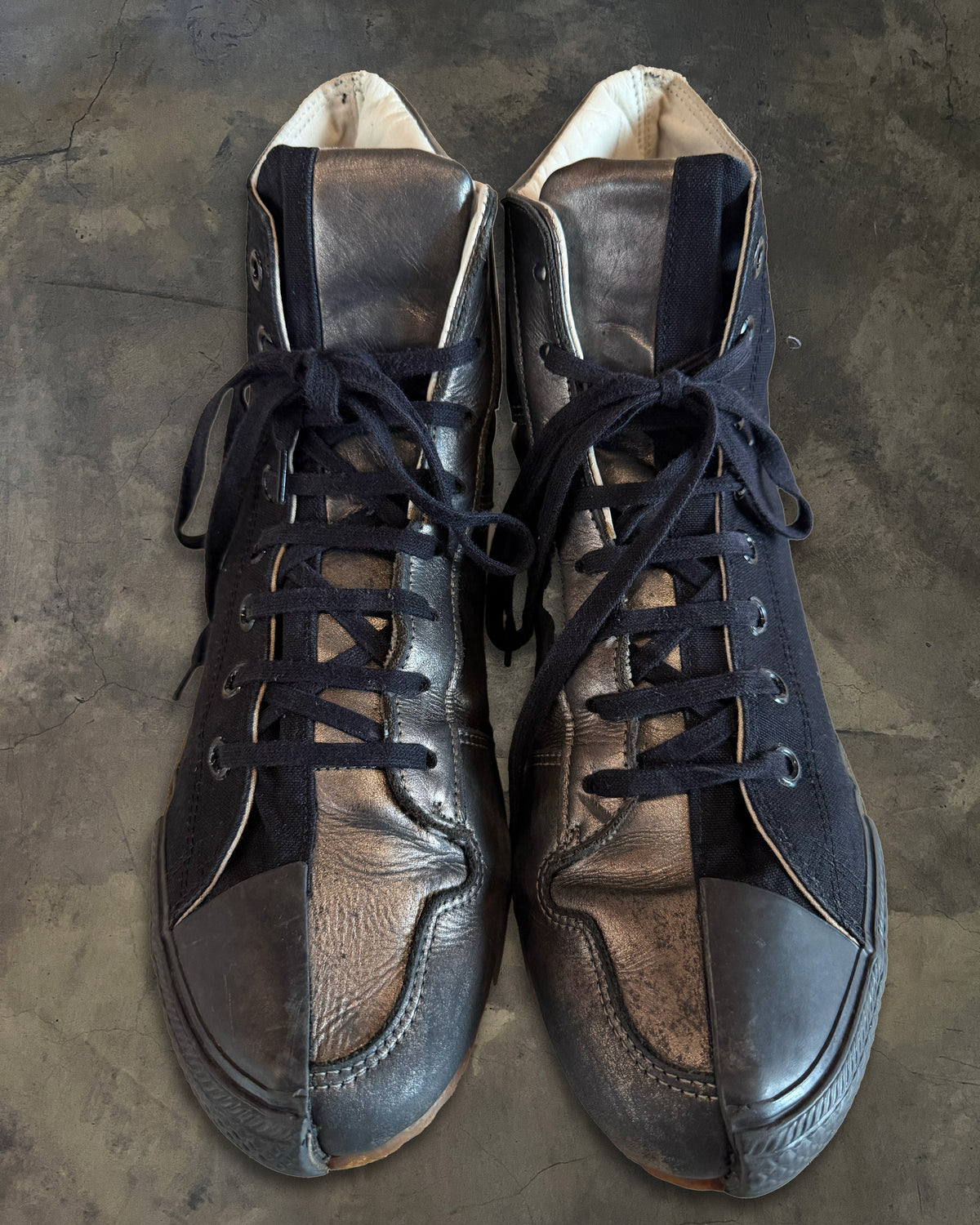 MAISON MIHARA YASUHIRO TWO TONE HIGH TOPS