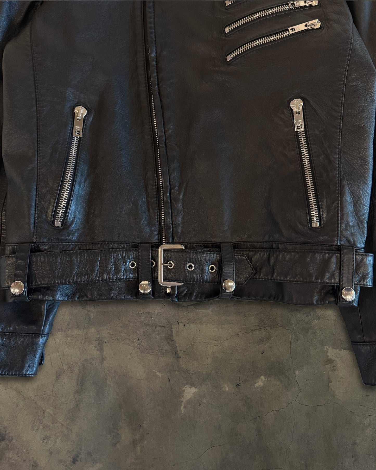 1/1 CELINE SS2022 MULTI ZIP MOTO JACKET