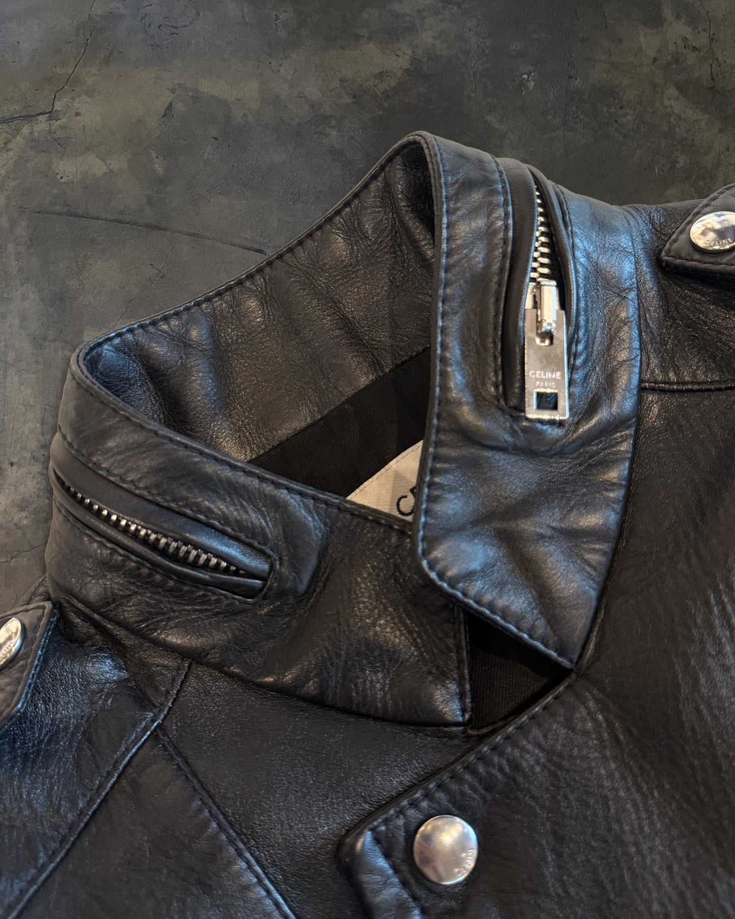 1/1 CELINE SS2022 MULTI ZIP MOTO JACKET