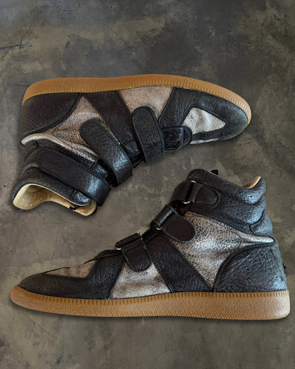 MAISON MARTIN MARGIELA METALLIC CRACKLE HIGH TOPS