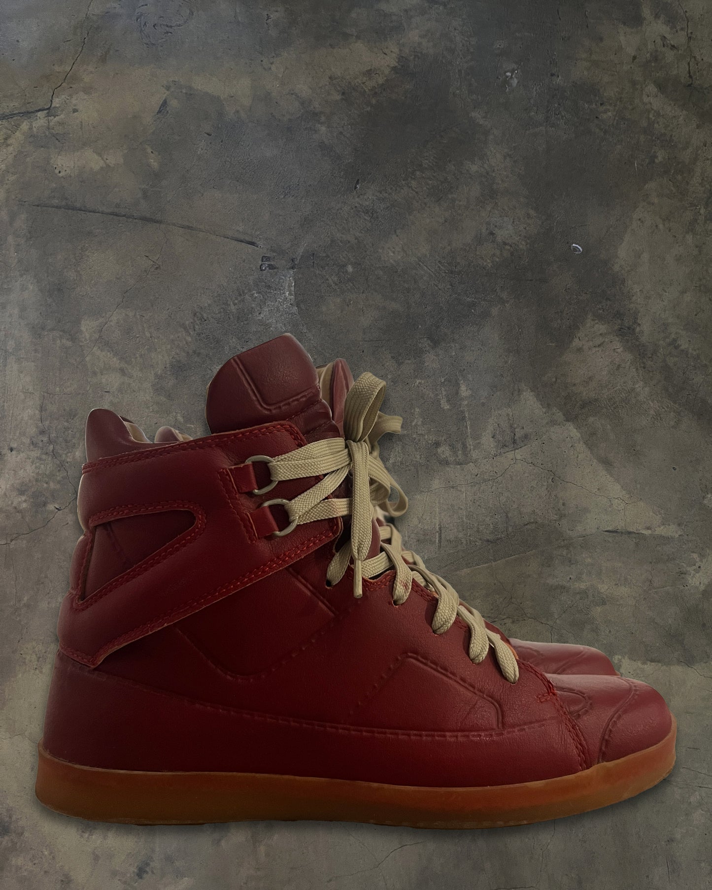 MAISON MARGIELA X H&M TROMPE L'OEIL HIGH TOP SNEAKERS