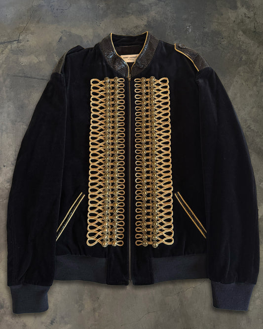 SAINT LAURENT FW2016 RUNWAY VELVET NAPOLEON JACKET