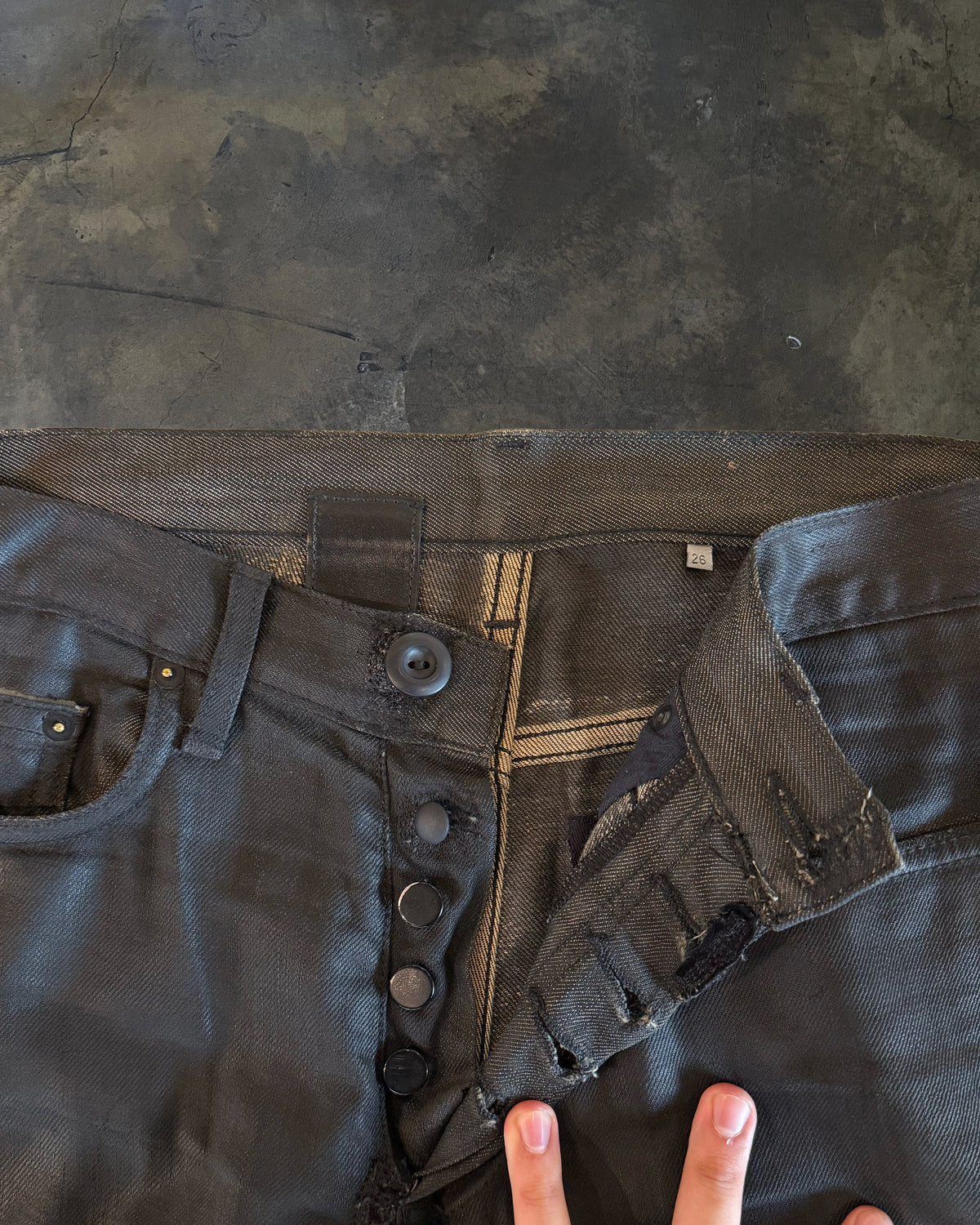 DIOR HOMME AW2008 "NIGHTFALL" WAXED DENIM