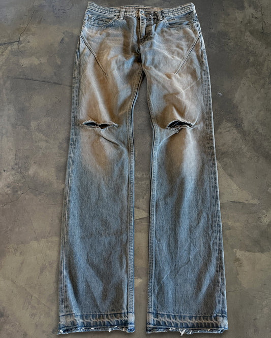 NUMBER NINE SS2007 " ABOUT A BOY" MUDWASH DISTRESSED PAIN DENIM