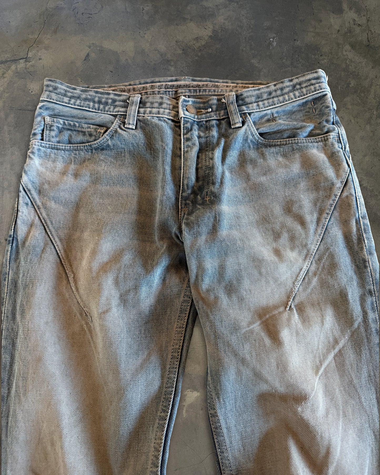 NUMBER NINE SS2007 " ABOUT A BOY" MUDWASH DISTRESSED PAIN DENIM