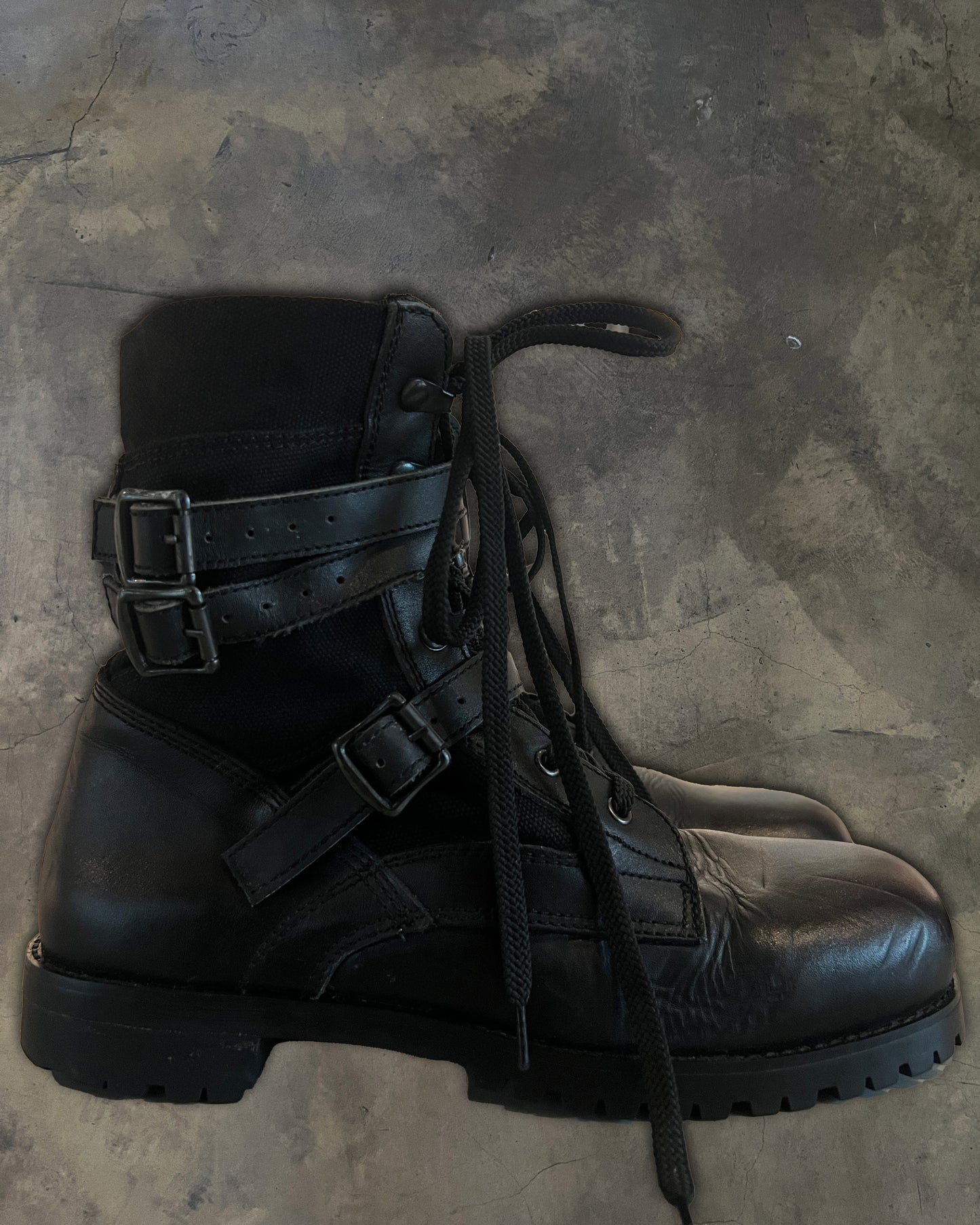 NUMBER NINE SS2006 "WELCOME TO THE SHADOW" COMBAT BOOTS