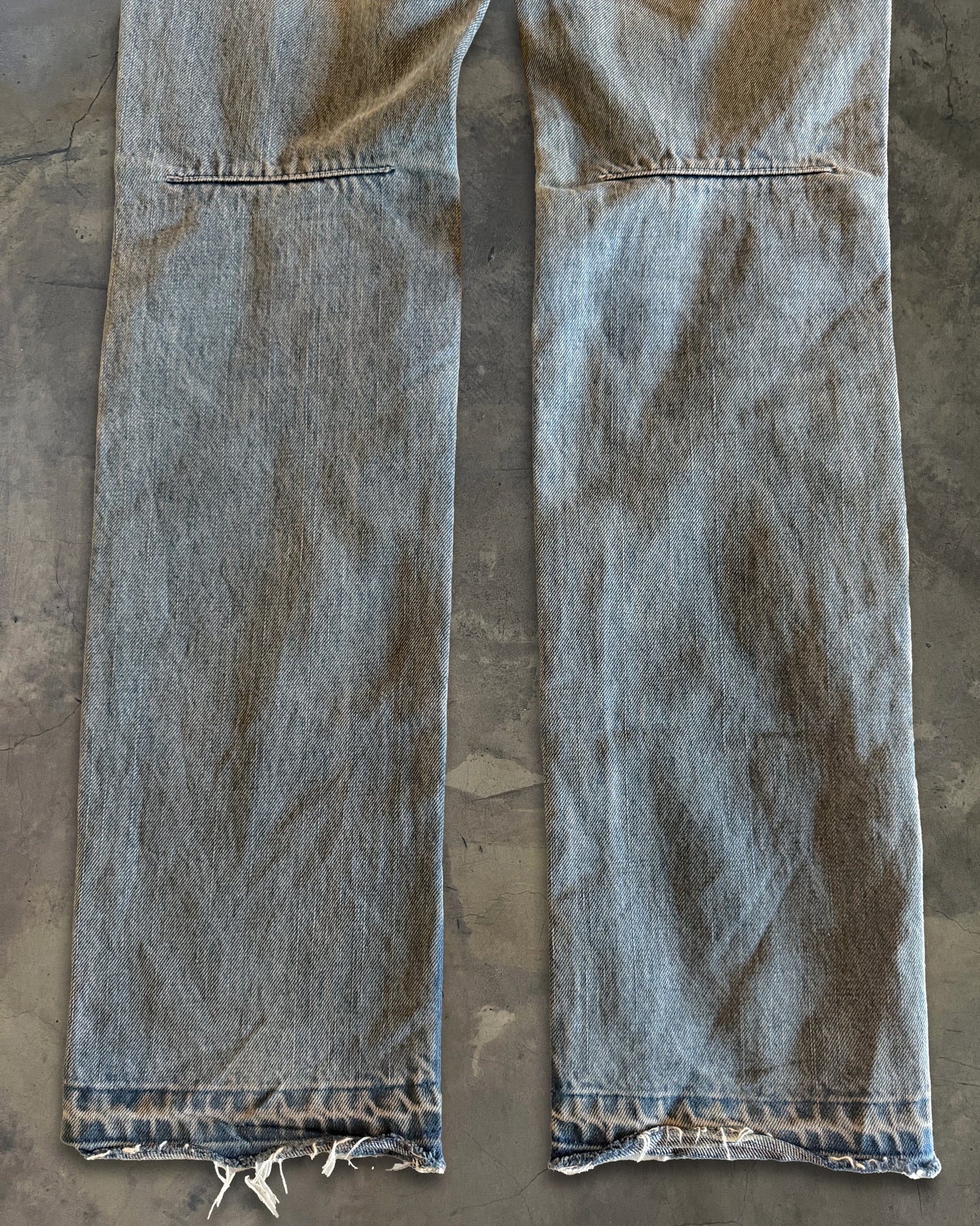NUMBER NINE SS2007 " ABOUT A BOY" MUDWASH DISTRESSED PAIN DENIM