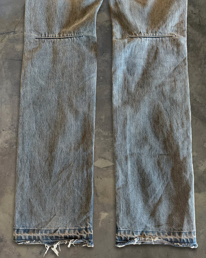 NUMBER NINE SS2007 " ABOUT A BOY" MUDWASH DISTRESSED PAIN DENIM