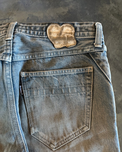 NUMBER NINE SS2007 " ABOUT A BOY" MUDWASH DISTRESSED PAIN DENIM