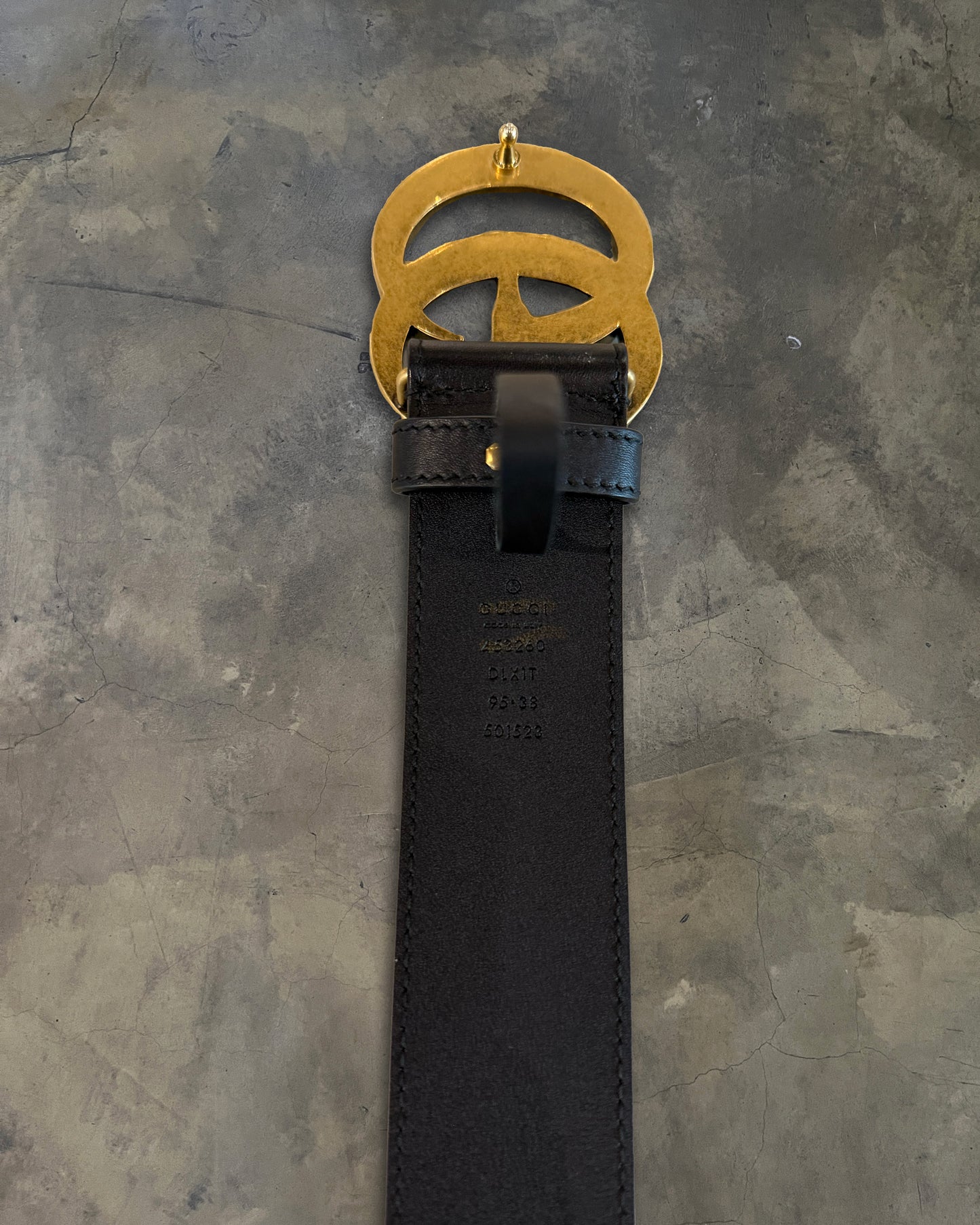 GUCCI MARMONT CALFSKIN PEARL EMBELLISHED BELT
