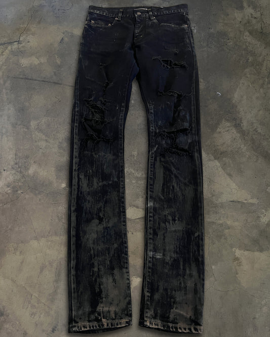 SAINT LAURENT FW2015 OIL STAINED DISTRESSED D02