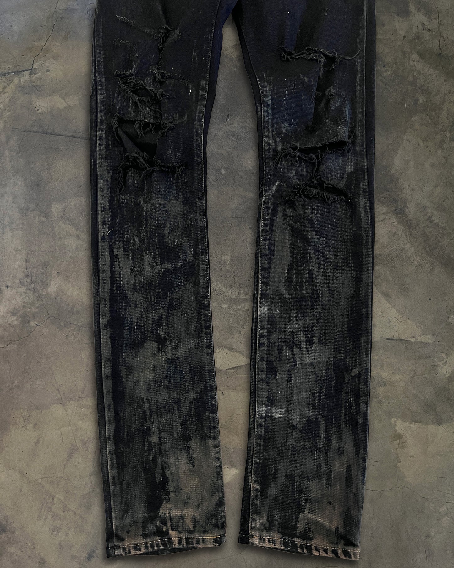 SAINT LAURENT FW2015 OIL STAINED DISTRESSED D02