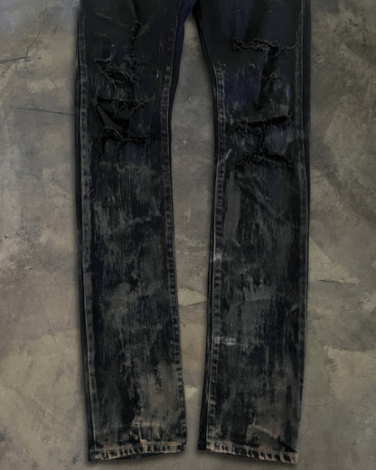 SAINT LAURENT FW2015 OIL STAINED DISTRESSED D02