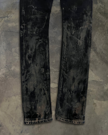 SAINT LAURENT FW2015 OIL STAINED DISTRESSED D02