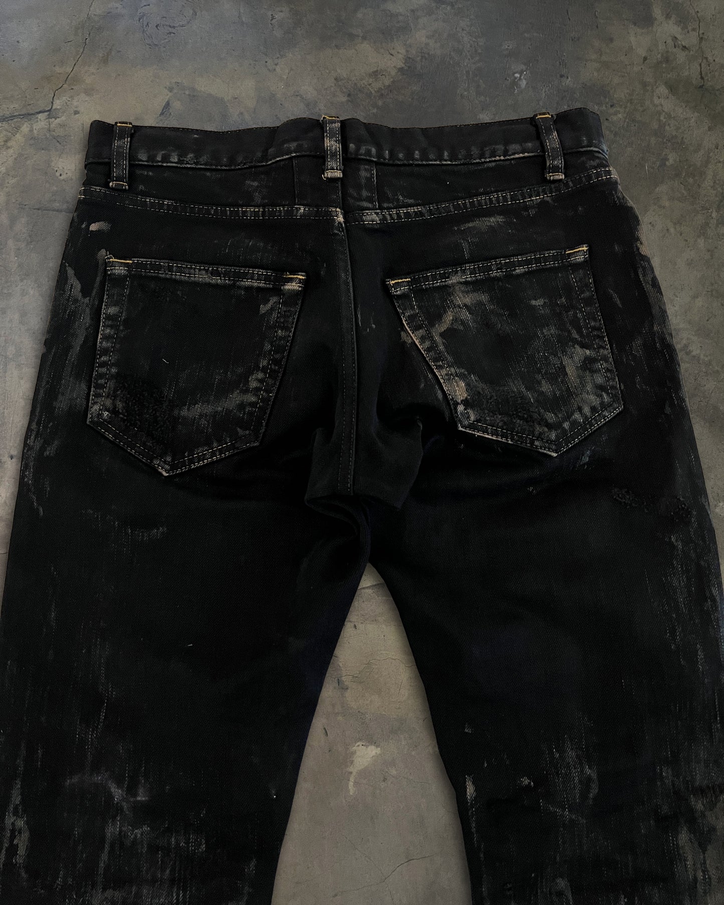 SAINT LAURENT FW2015 OIL STAINED DISTRESSED D02