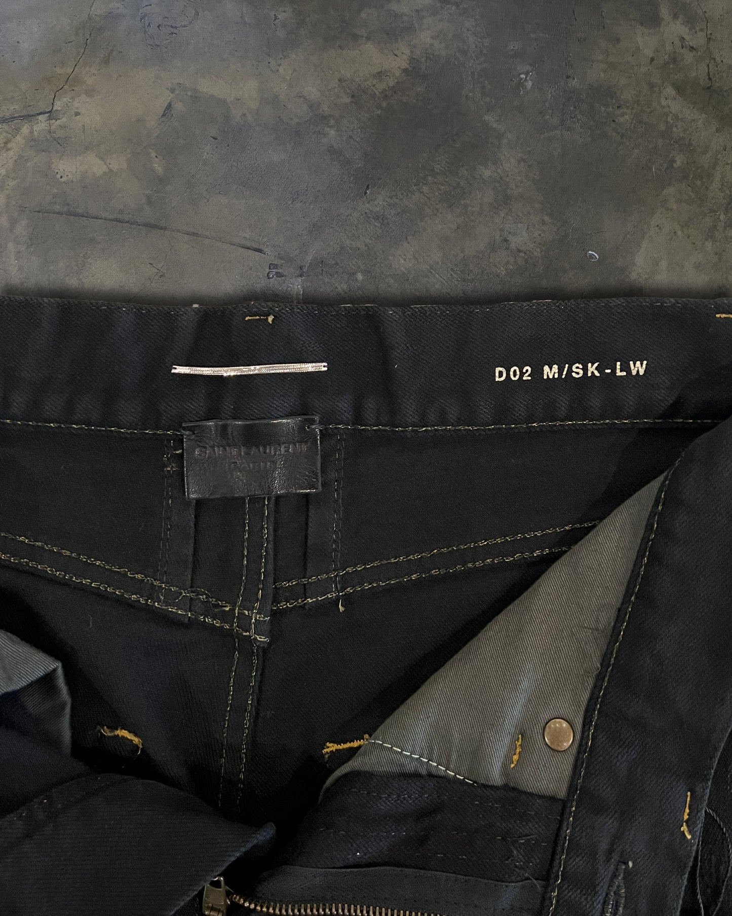 SAINT LAURENT FW2015 OIL STAINED DISTRESSED D02