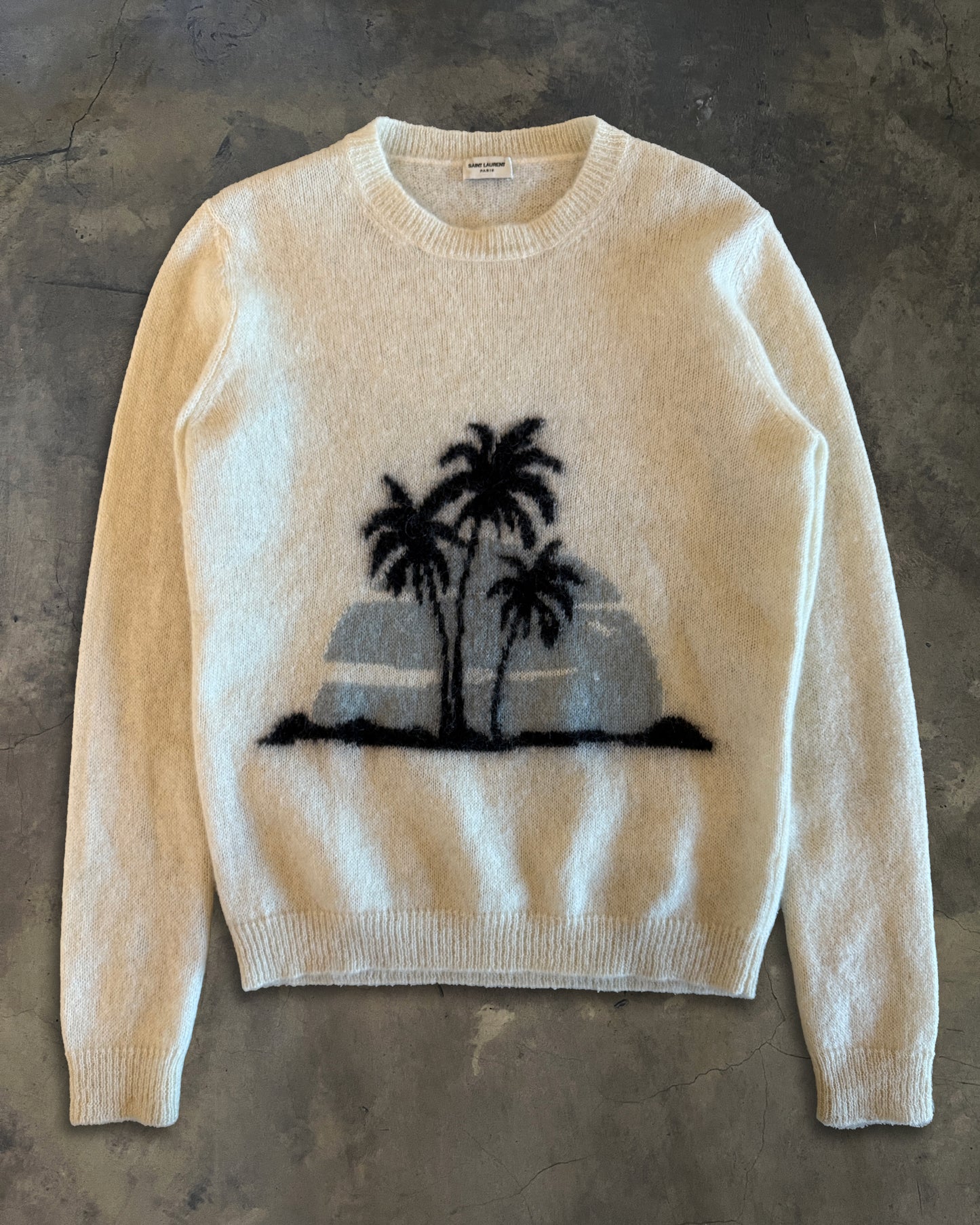 SAINT LAURENT FW2017 MOHAIR PALM TREE SWEATER
