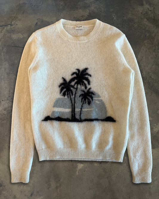 SAINT LAURENT FW2017 MOHAIR PALM TREE SWEATER