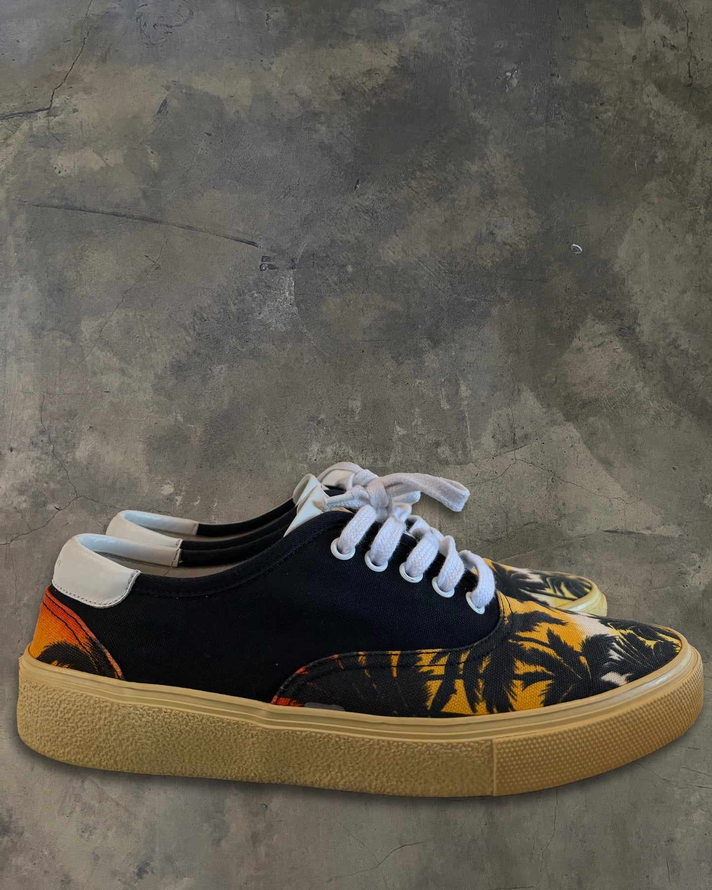 SAINT LAURENT SS2016 "SURF SOUNDS" PALM TREE LOW TOPS