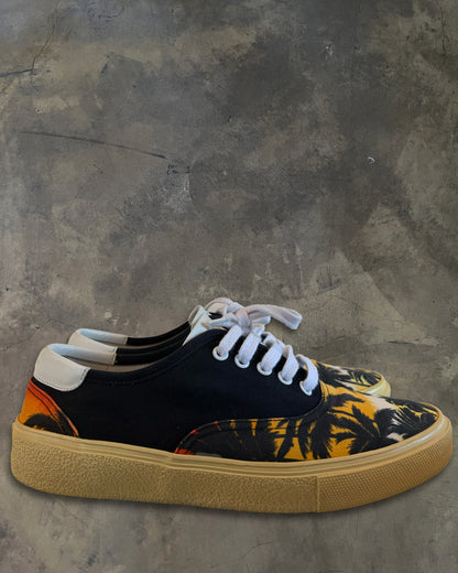 SAINT LAURENT SS2016 "SURF SOUNDS" PALM TREE LOW TOPS