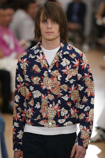 JUNYA WATANABE CDG SS2003 RUNWAY CROPPED HAWAIIAN SHIRT