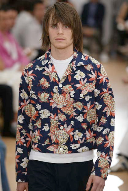 JUNYA WATANABE CDG SS2003 RUNWAY CROPPED HAWAIIAN SHIRT