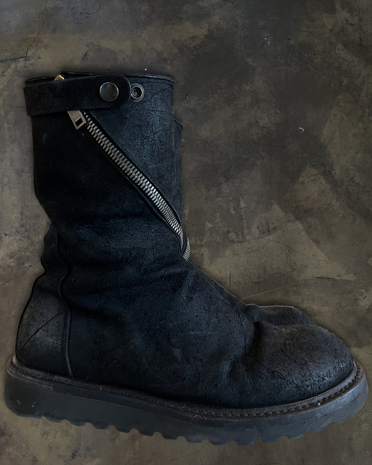 RICK OWENS FW2013 " PLINTH " SPIRAL CREEPER BOOTS
