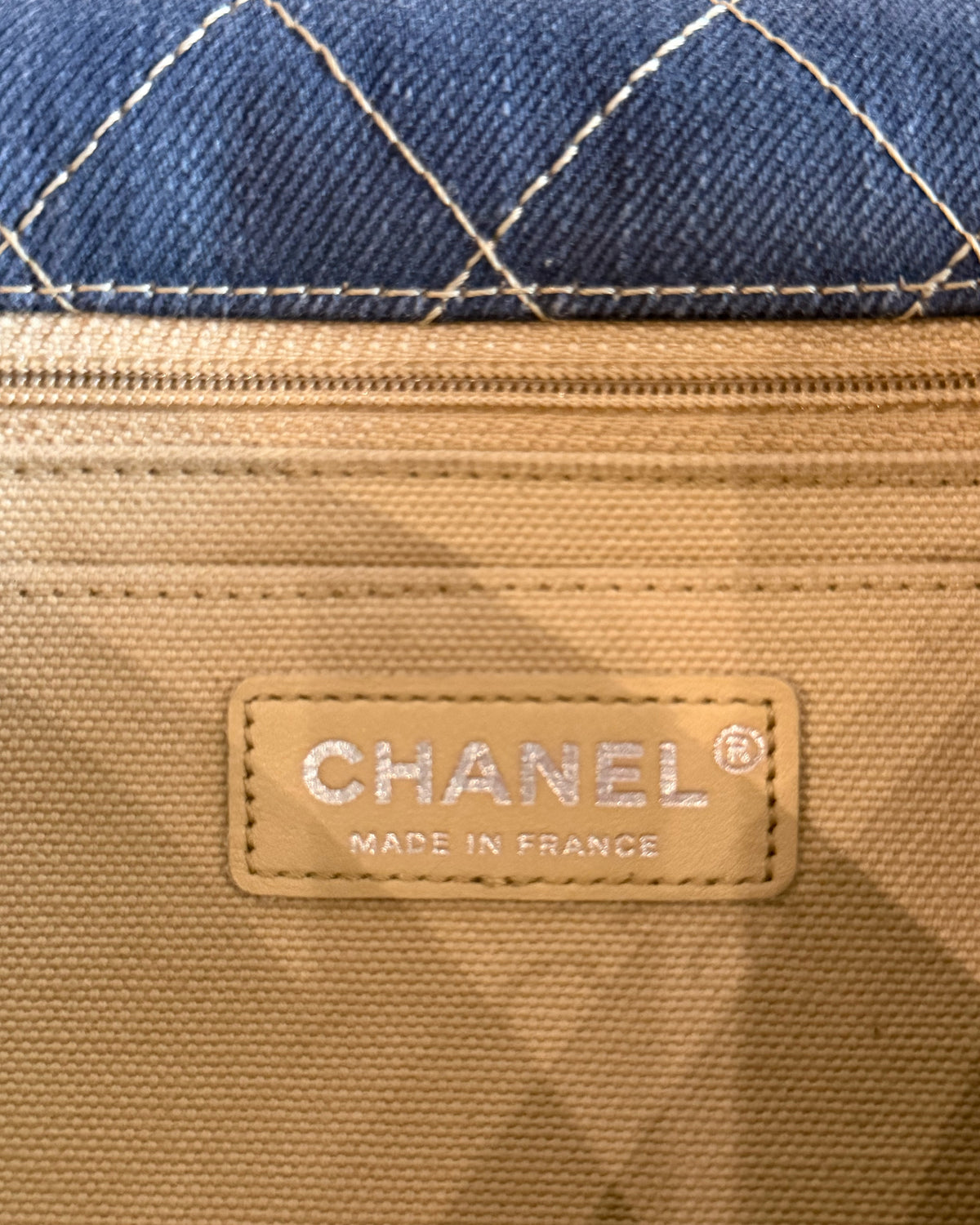 CHANEL CRUISE 2015 PARIS DUBAI MEDIUM QUILTED DENIM POM POM FLAP