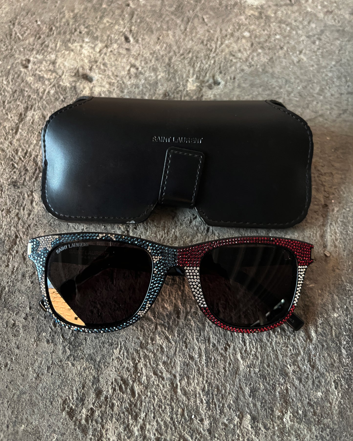 SAINT LAURENT SWAROVSKI SWAROVSKI CRYSTAL SUNGLASSES