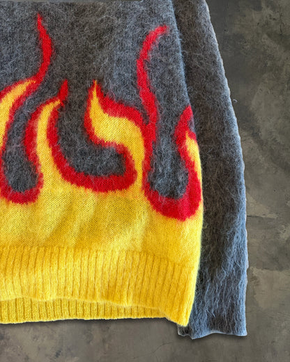PRADA FW2018 FLAME INTARSIA MOHAIR SWEATER