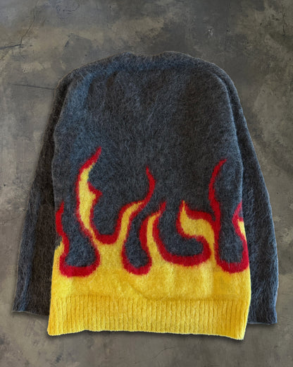 PRADA FW2018 FLAME INTARSIA MOHAIR SWEATER
