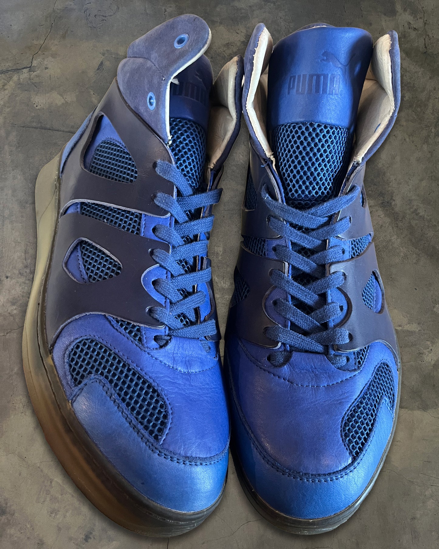 ALEXANDER MCQUEEN X PUMA FW2014 MOVE MID BLUE HIGH TOPS