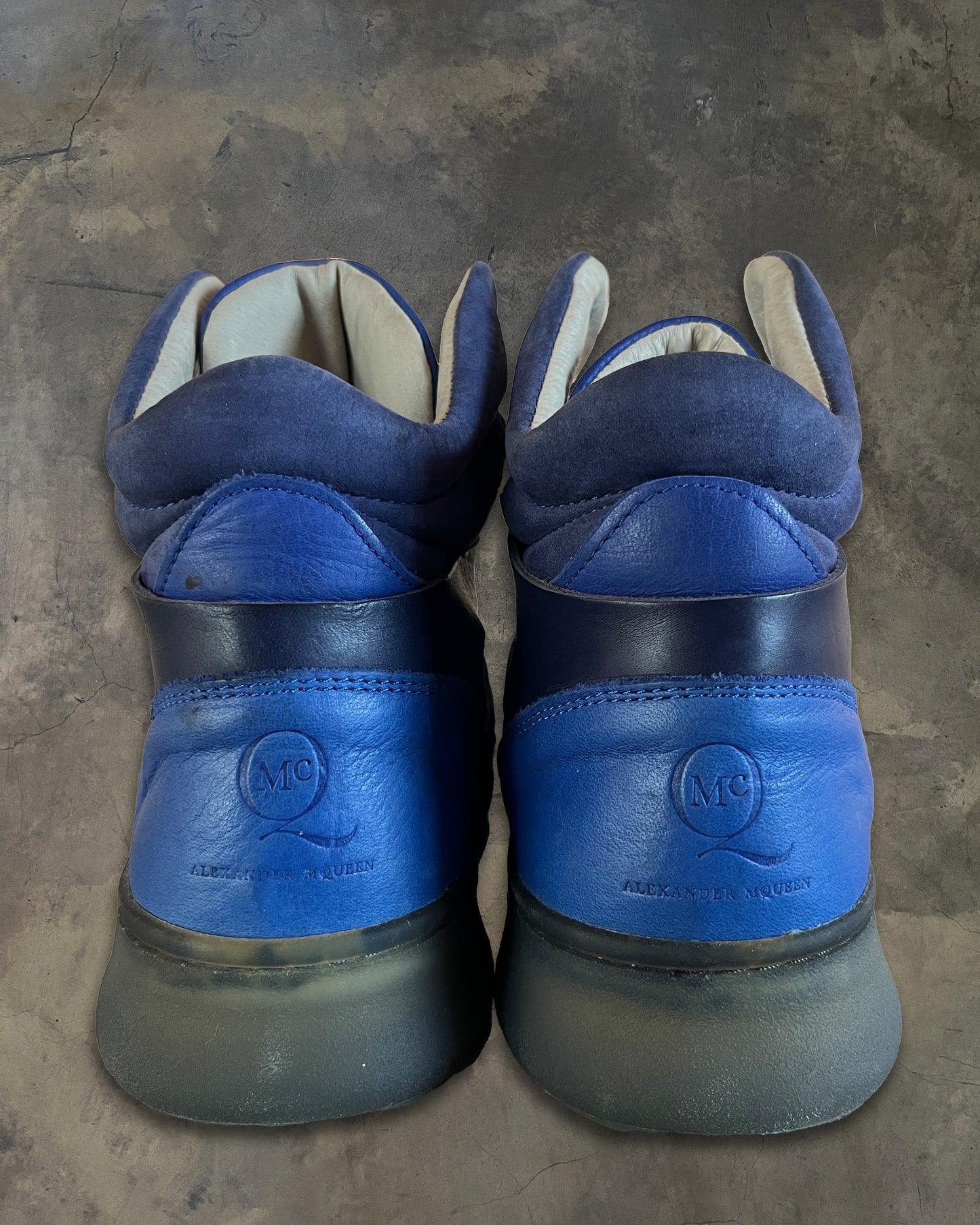 ALEXANDER MCQUEEN X PUMA FW2014 MOVE MID BLUE HIGH TOPS