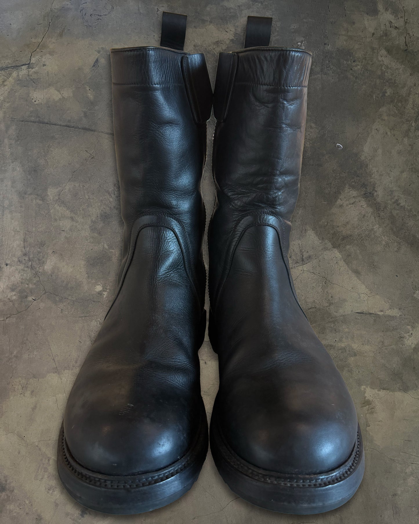 RICK OWENS ARMY CREEPER ZIP UP BOOTS