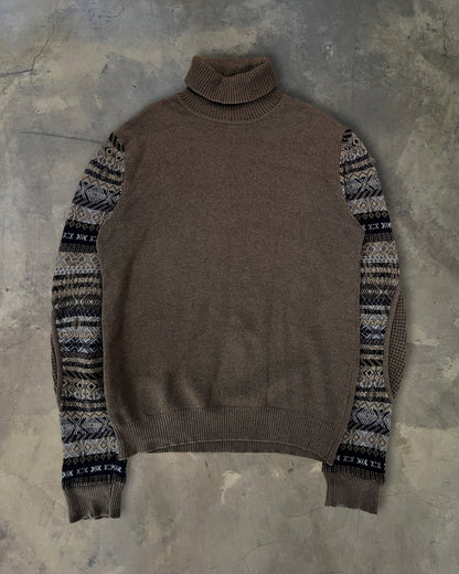 RAF SIMONS AW2005 "HISTORY OF MY WORLD" JACQUARD KNIT TURTLENECK