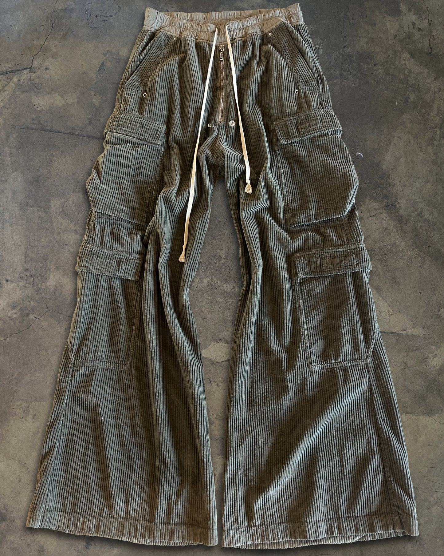 RICK OWENS DRKSHDW FW2023 HEAVY CORDUROY CARGO BELLAS