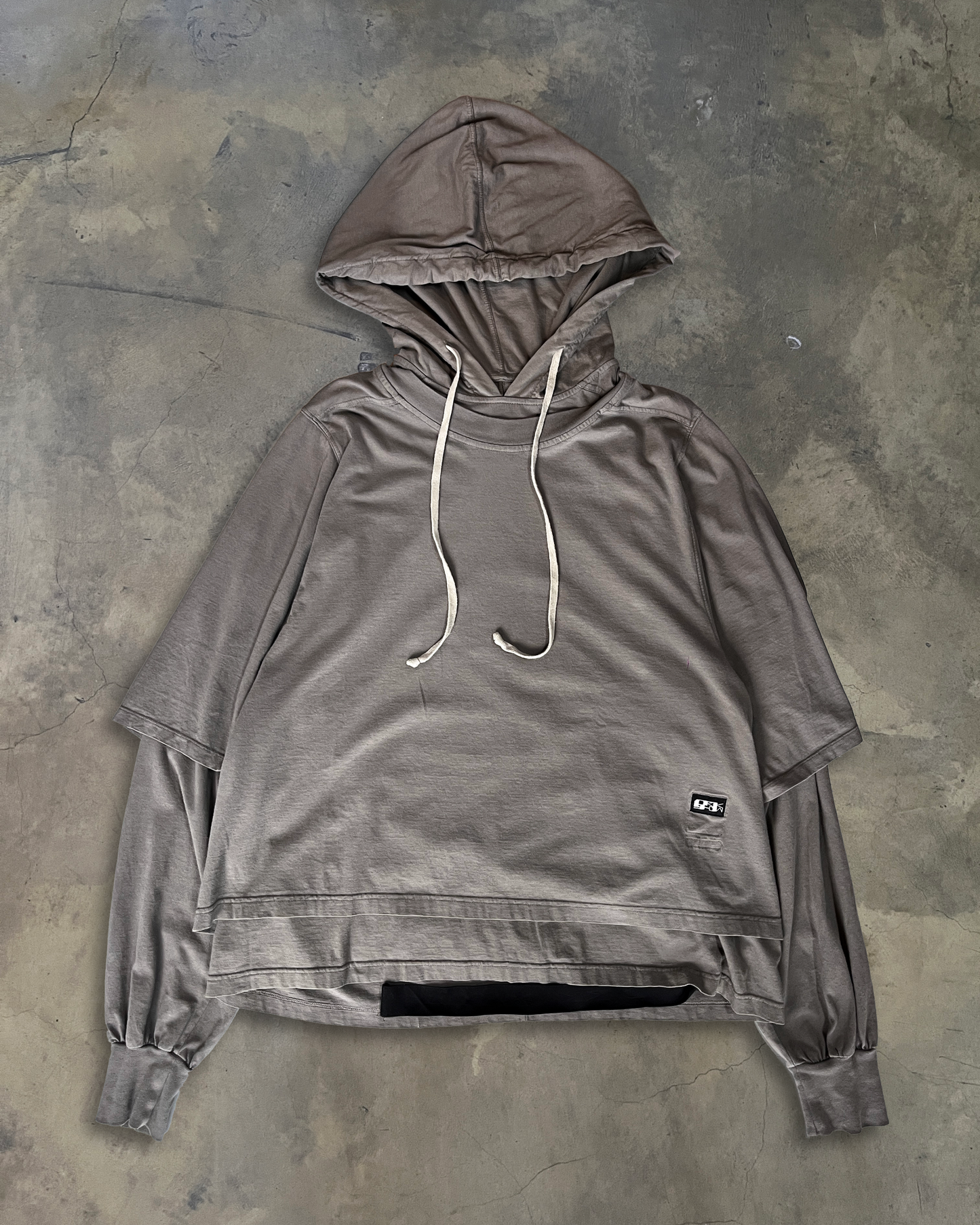 RICK OWENS SS2021 DRKSHDW HUSTLER HOODIE.