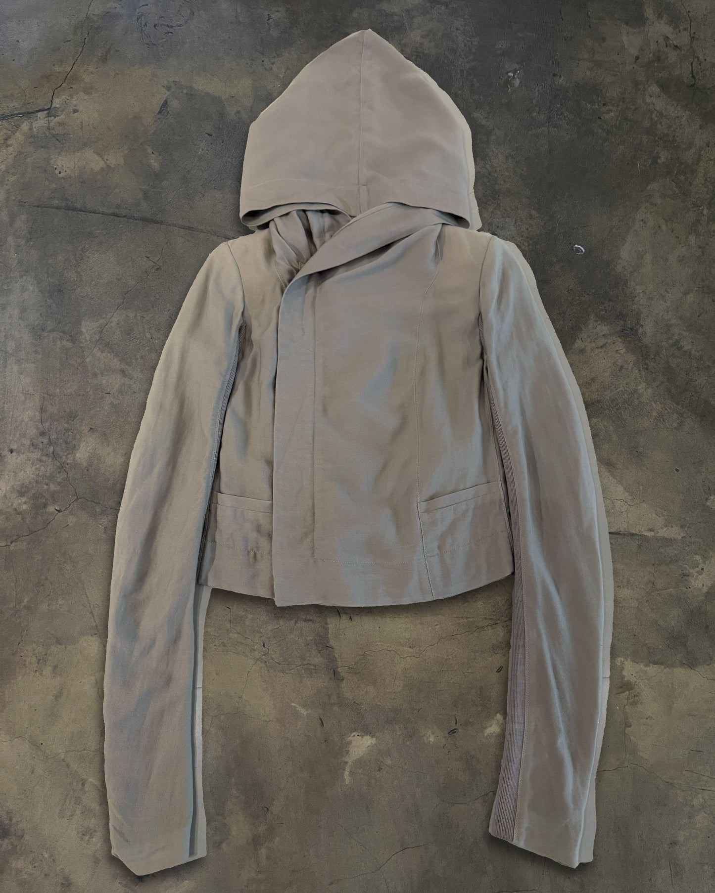 RICK OWENS FW2014 'MOODY' WOOL HOODED INTARSIA