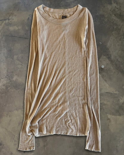 RICK OWENS RIBBED LONG SLEEVE