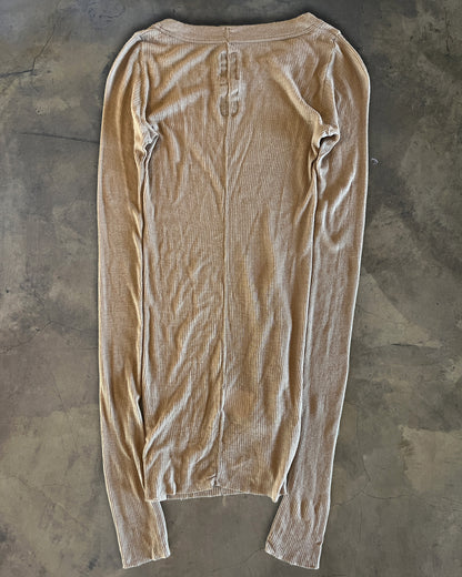 RICK OWENS RIBBED LONG SLEEVE