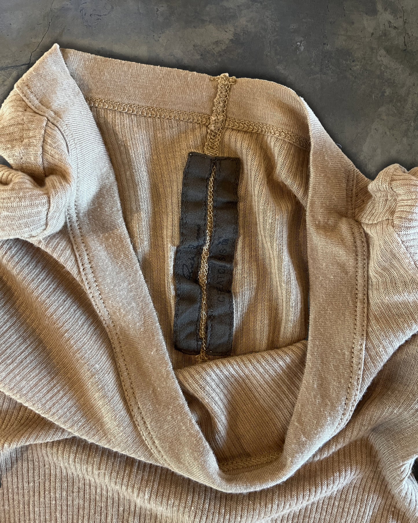 RICK OWENS RIBBED LONG SLEEVE