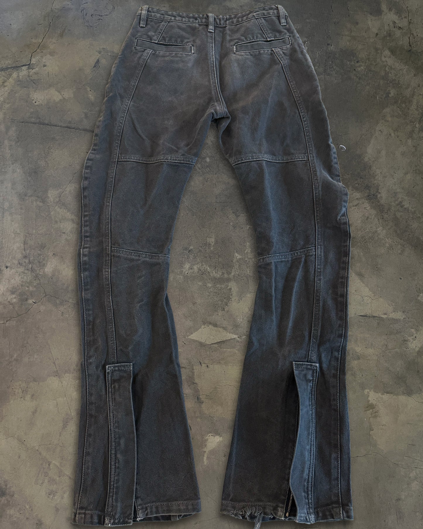 RIPVANWINKLE J CUT ANKLE ZIPPER BLOCK PANTS