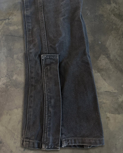 RIPVANWINKLE J CUT ANKLE ZIPPER BLOCK PANTS