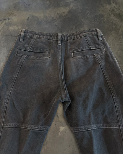 RIPVANWINKLE J CUT ANKLE ZIPPER BLOCK PANTS