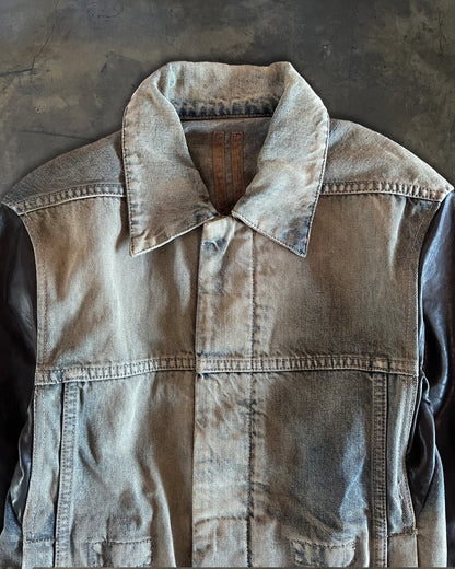 RICK OWENS DRKSHDW SS2012 "NASKA"  MINERAL LEATHER TRUCKER JACKET