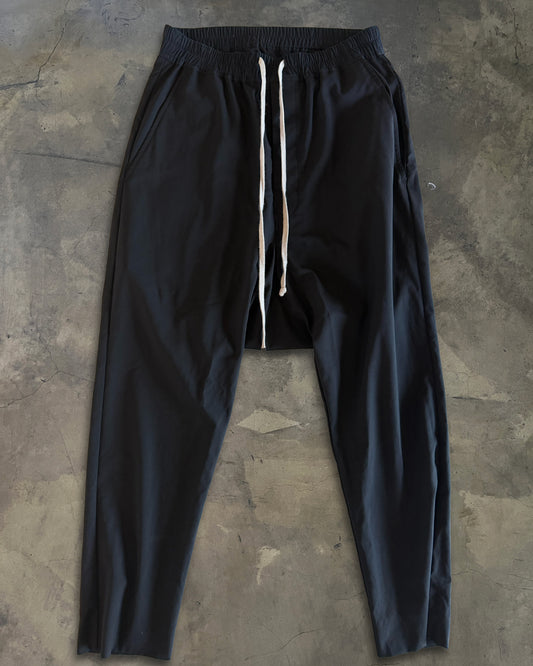 RICK OWENS SS2019 "BABEL" DROP CROTCH PANTS