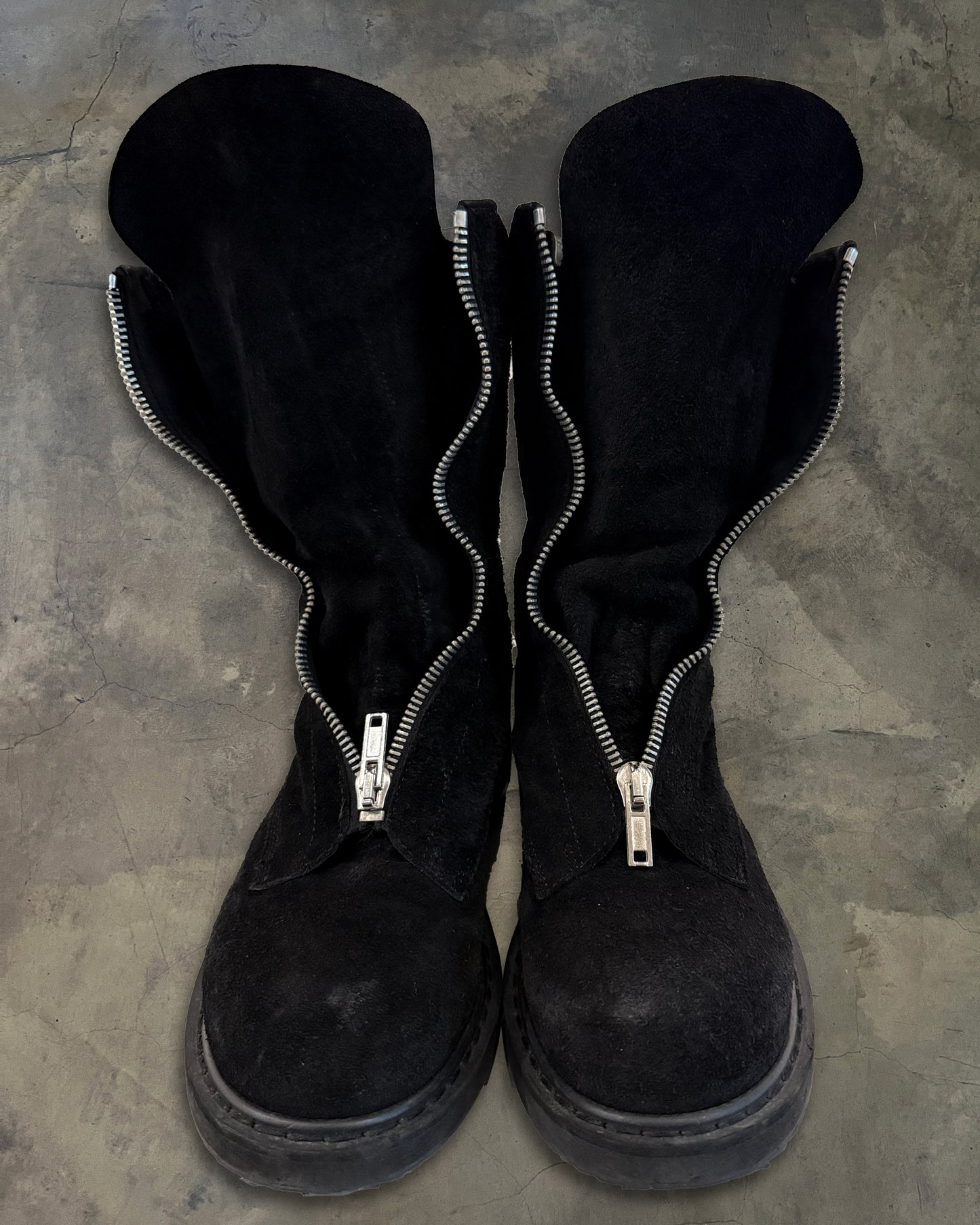 RICK OWENS FW2011 LIMO BLISTERED MOHAWK BOOTS