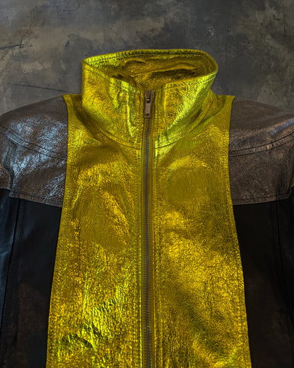 RICK OWENS SS2009 STRUTTER TRI COLOUR BIKER JACKET